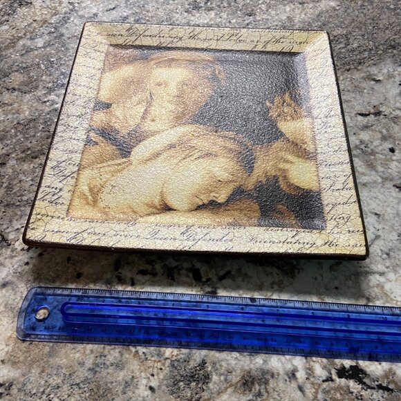 Sid Dickens Angels Renaissance Script Art Ceramic Plates Home Decor Plate Set - Picture 5 of 5